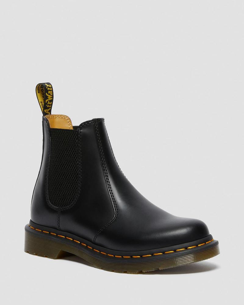 Dr Martens 2976 Smooth Leren Enkellaars Dames Zwart | NL 726GSO